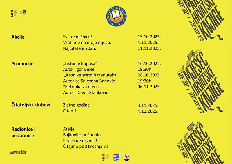Cjeloviti program za Mjesec knjige